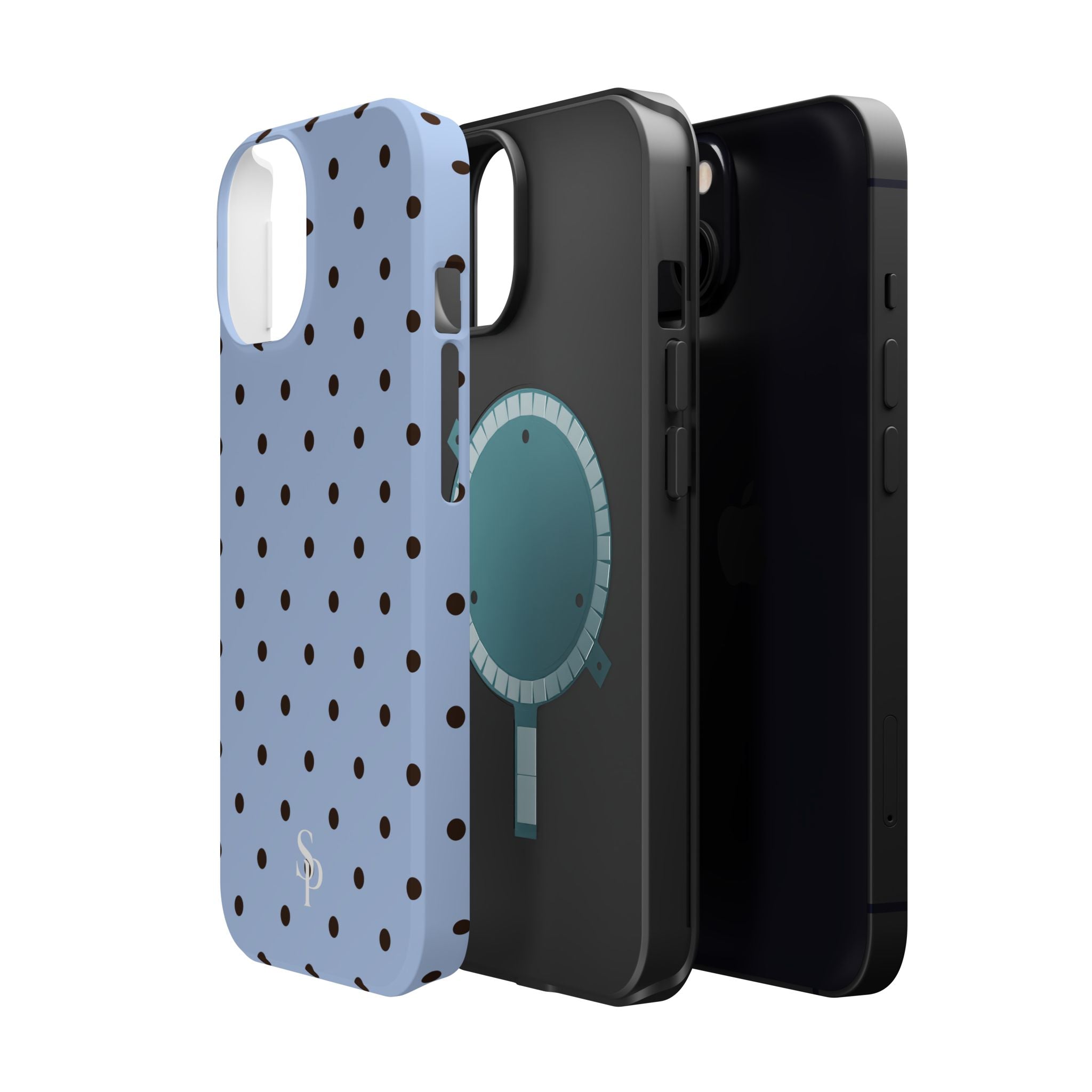 Blue Polka Dot Magnetic Impact Phone Case