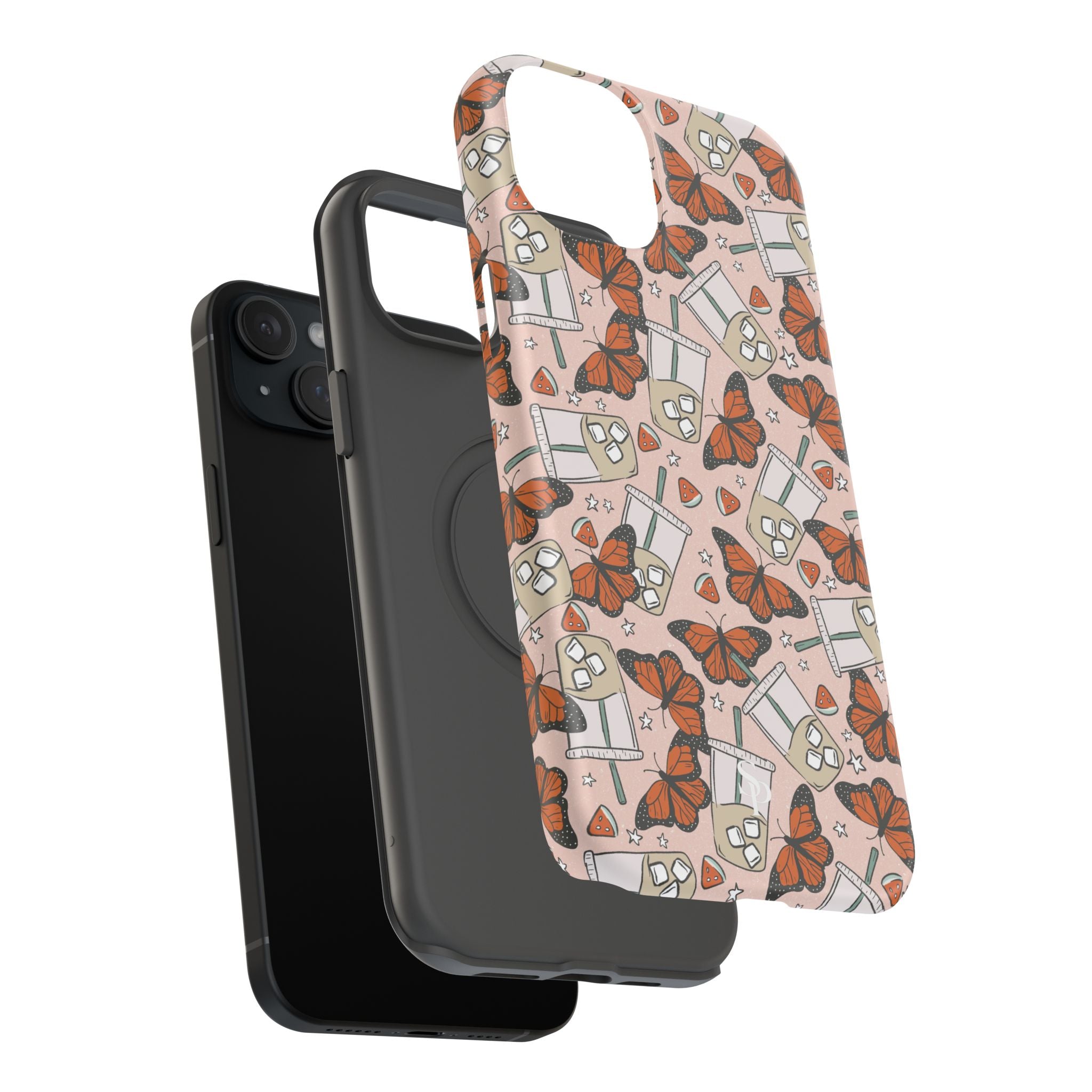Iced Coffee & Butterfly Impact-Resistant Cases