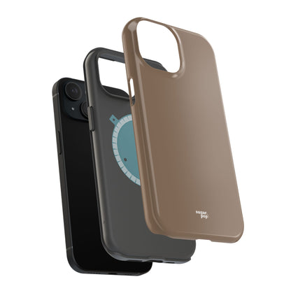 Brown Magnetic Tough Cases for Phones - Secure & Sleek Design