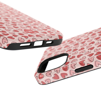 Heart Pattern Impact-Resistant Phone Case - Stylish Protection for Valentine's Day & Everyday Love