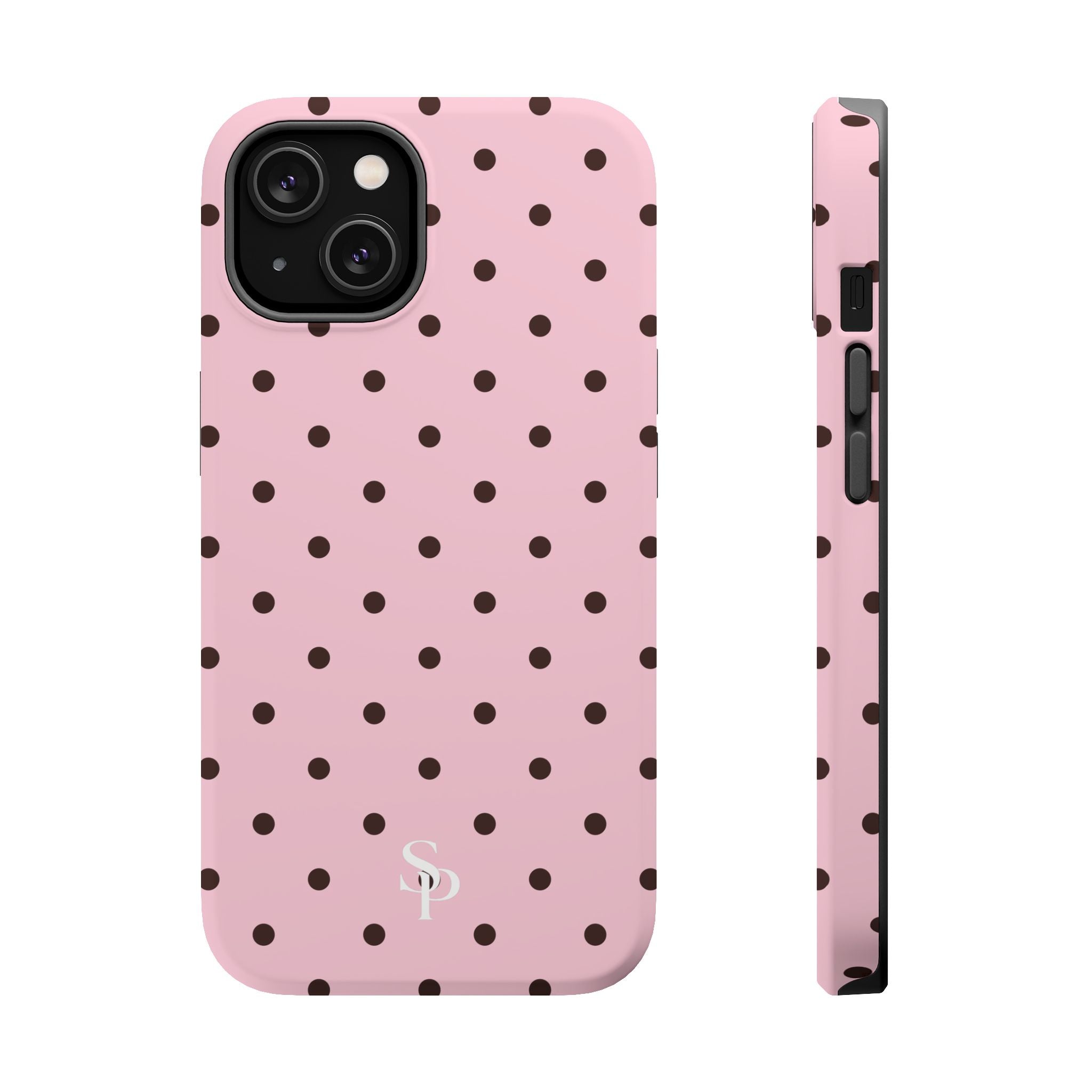 Pink Polka Dot Magnetic Impact Phone Case