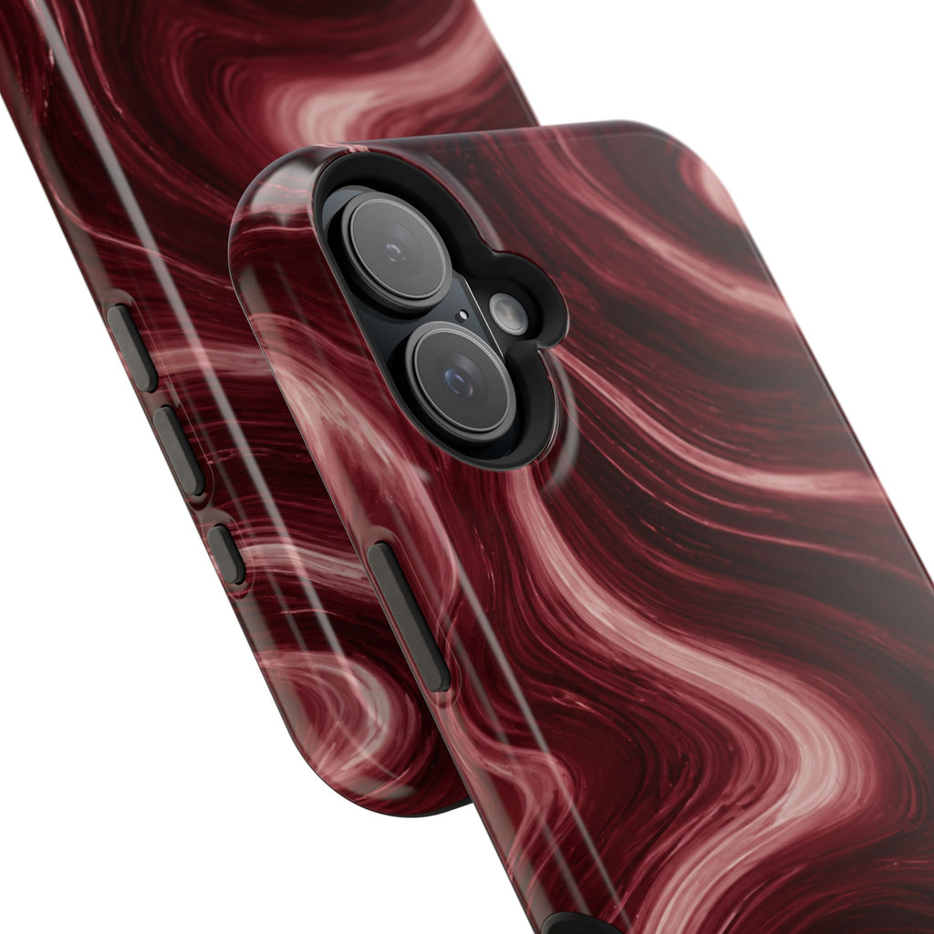 Burgundy Marble Magnetic Phone Case