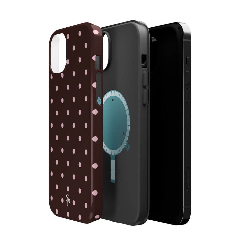 Brown Polka Dot Magnetic Impact-Resistant Phone Case