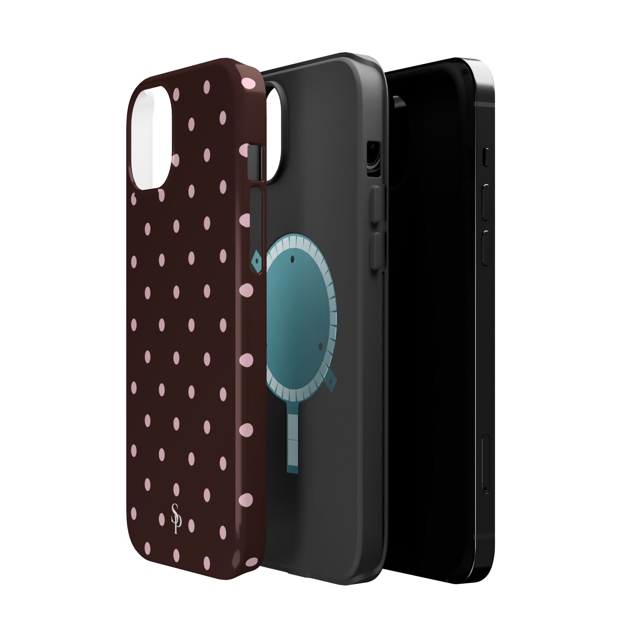 Brown Polka Dot Magnetic Impact-Resistant Phone Case