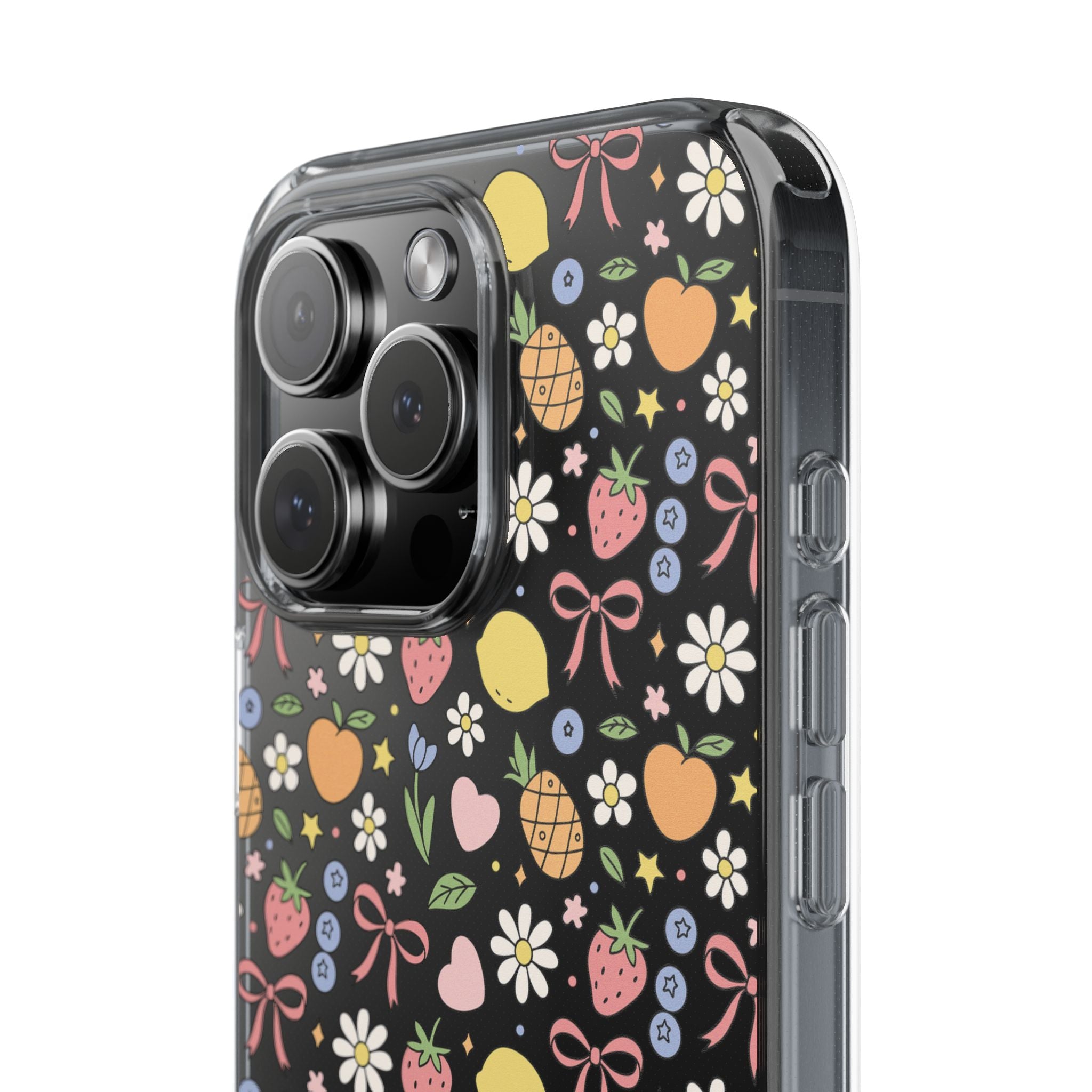 Fruit and Floral Pattern Clear Case
