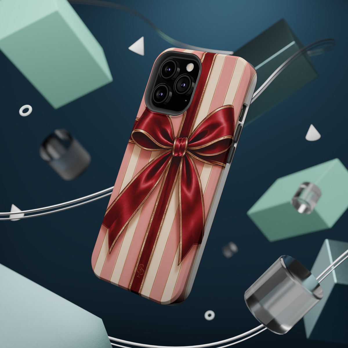 Red Bow Gift Wrap Magnetic Phone Case