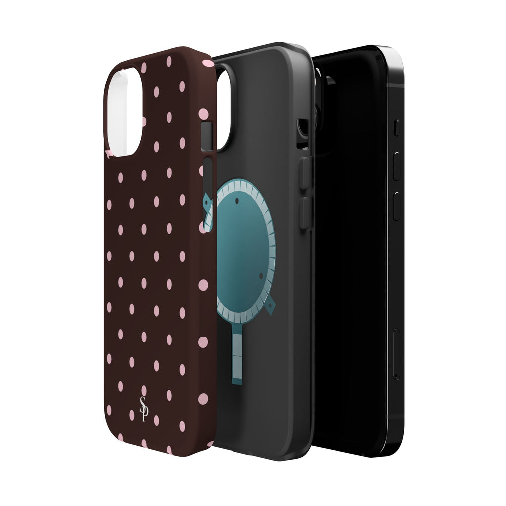 Brown Polka Dot Magnetic Impact-Resistant Phone Case