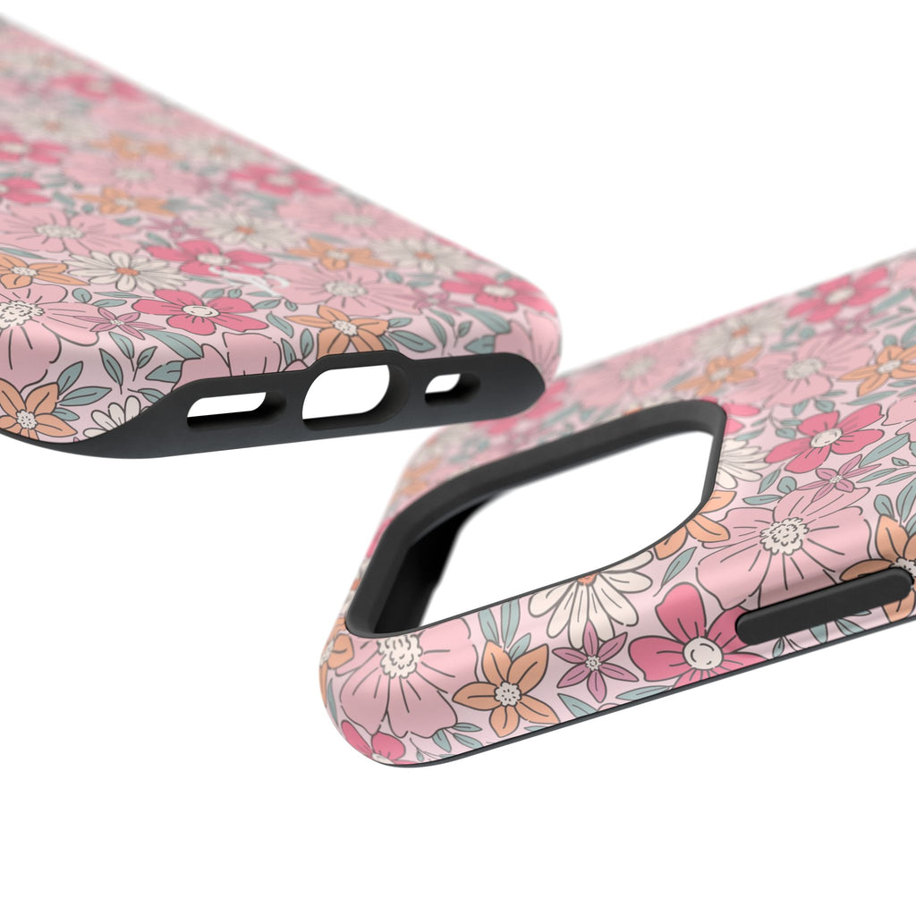 Pink Flowers Impact-Resistant Case