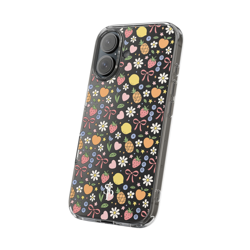 Fruit and Floral Pattern Clear Case