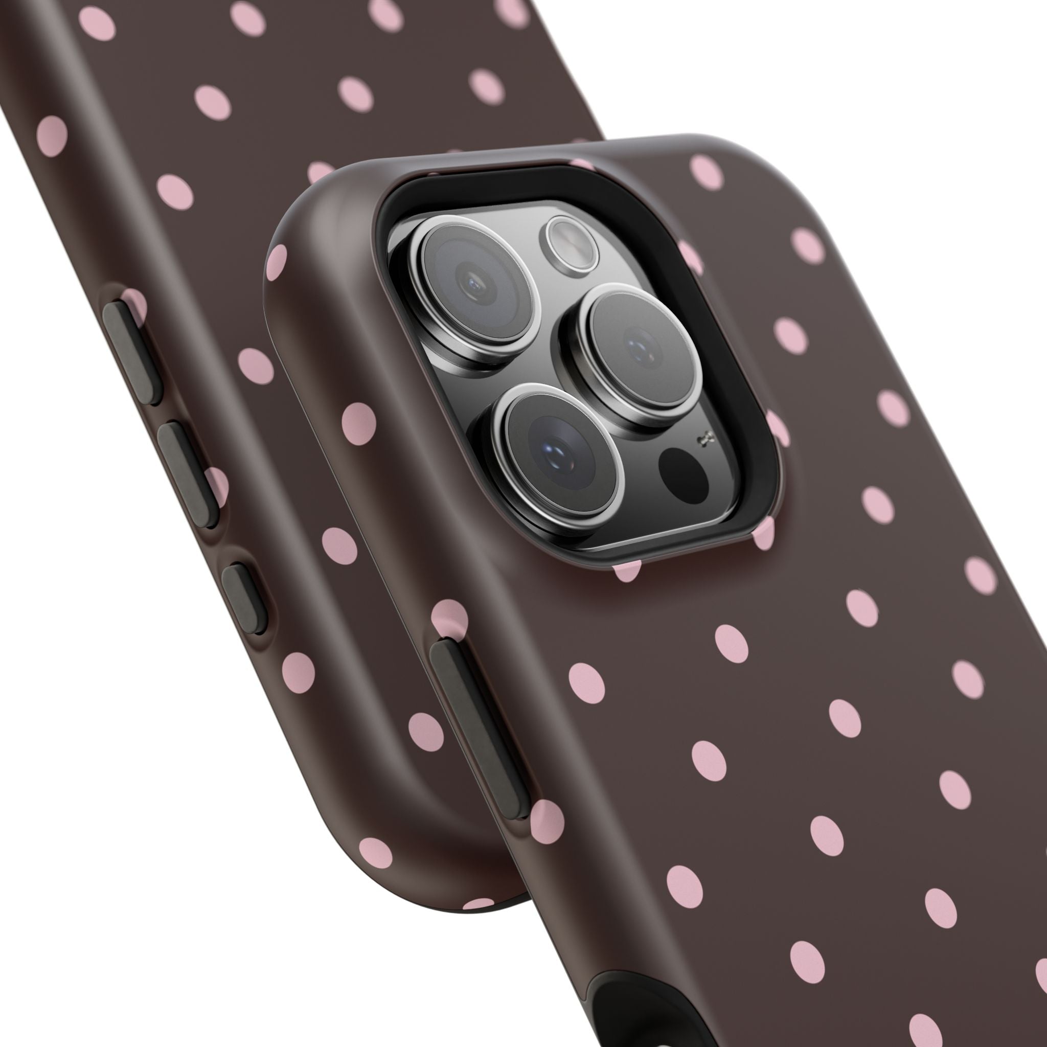 Brown Polka Dot Magnetic Impact-Resistant Phone Case