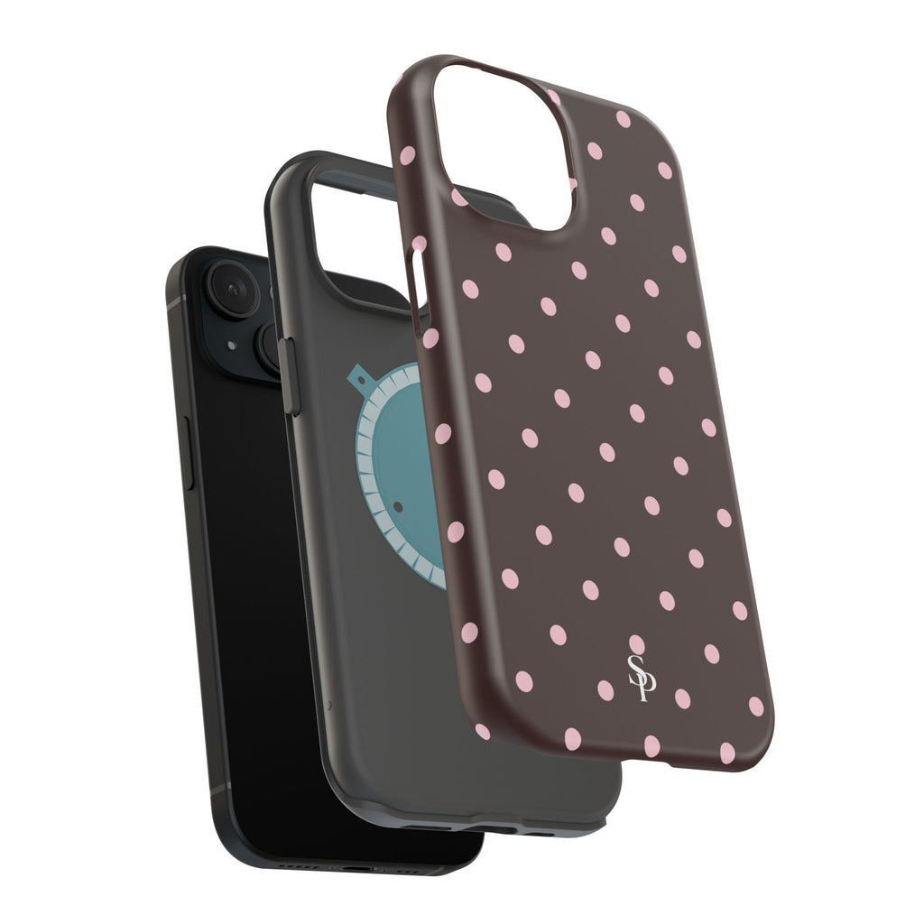 Brown Polka Dot Magnetic Impact-Resistant Phone Case