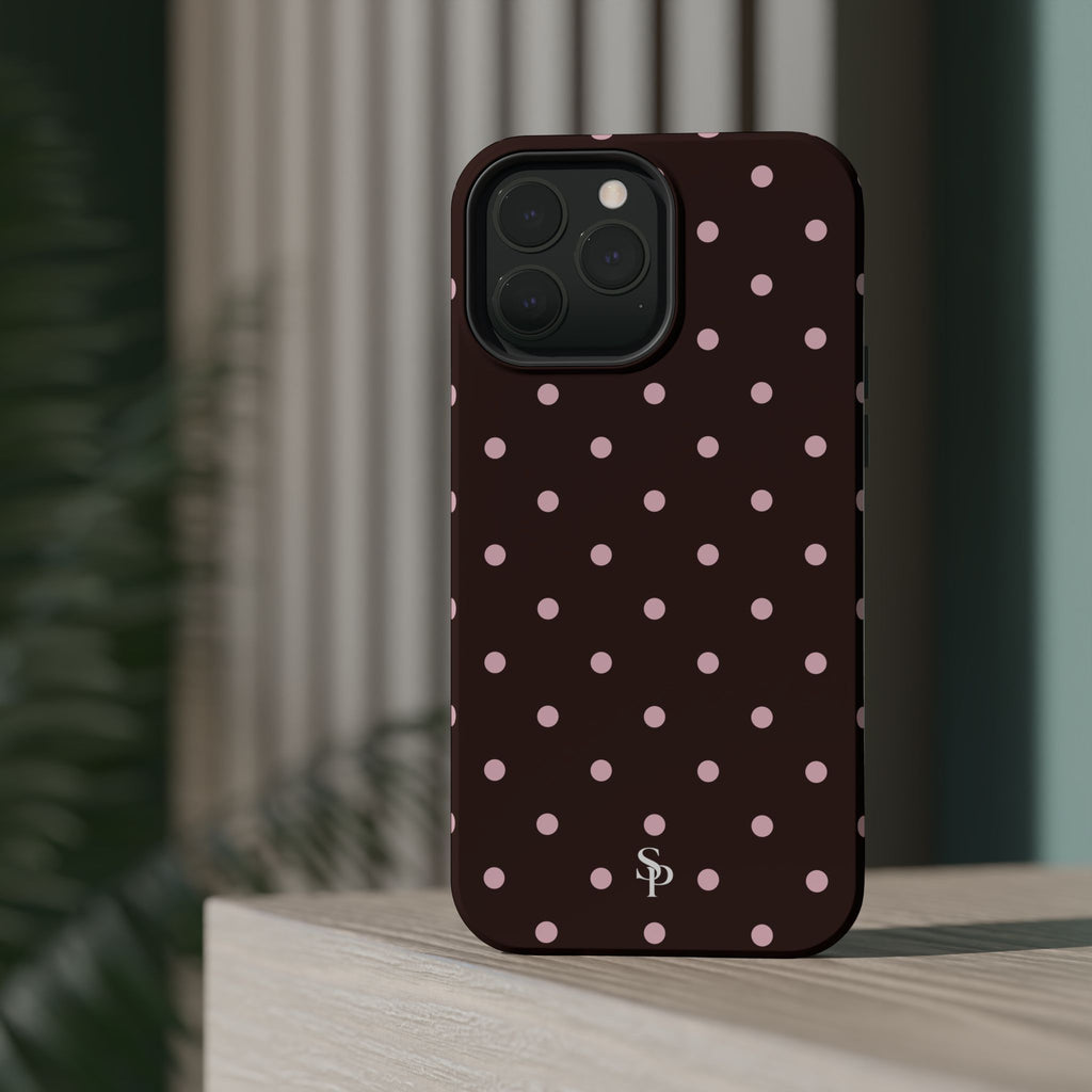 Brown Polka Dot Magnetic Impact-Resistant Phone Case
