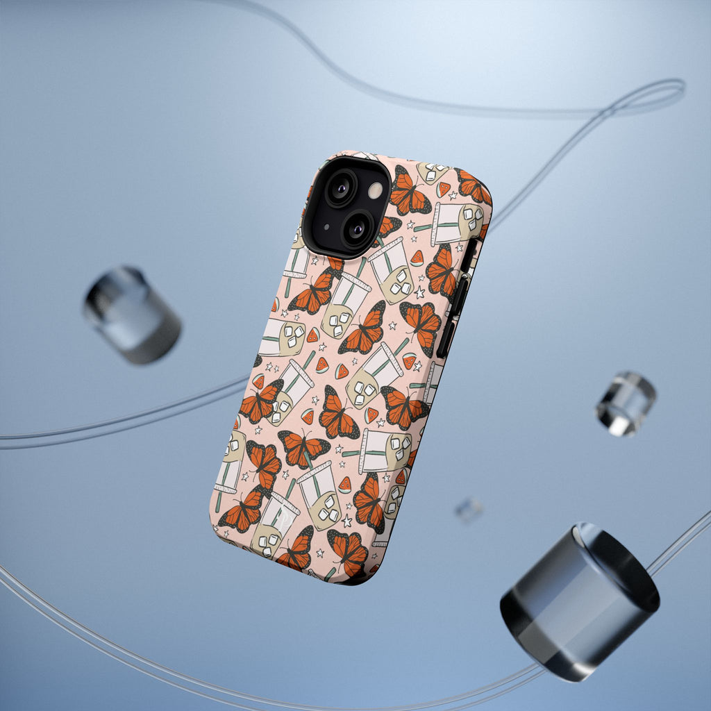 Iced Coffee & Butterfly Impact-Resistant Cases