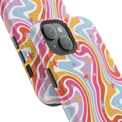 Colorful Impact-Resistant Phone Case - Vibrant Swirl Design