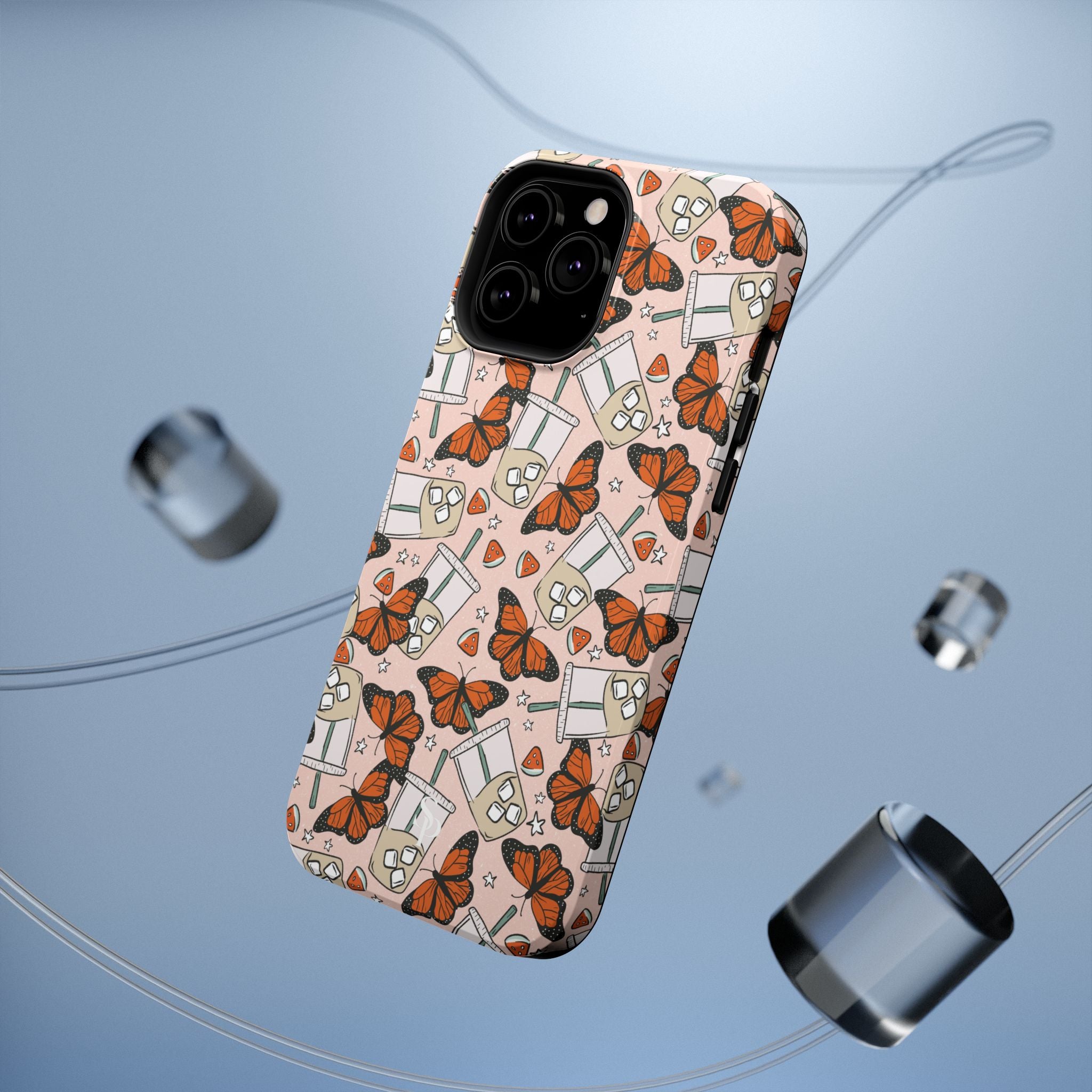Iced Coffee & Butterfly Impact-Resistant Cases