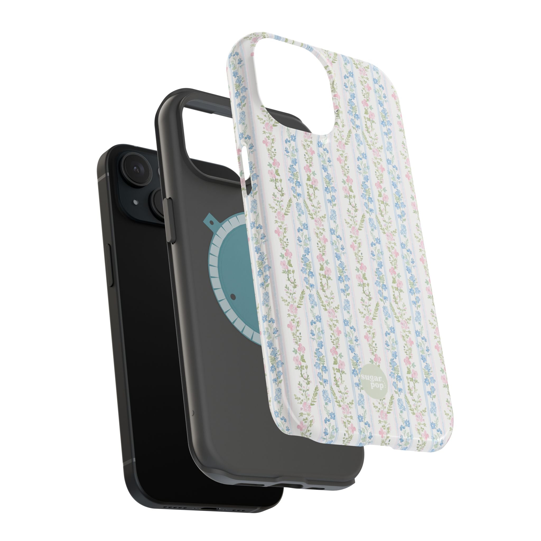 Pastel Floral Pattern Magnetic Tough Case
