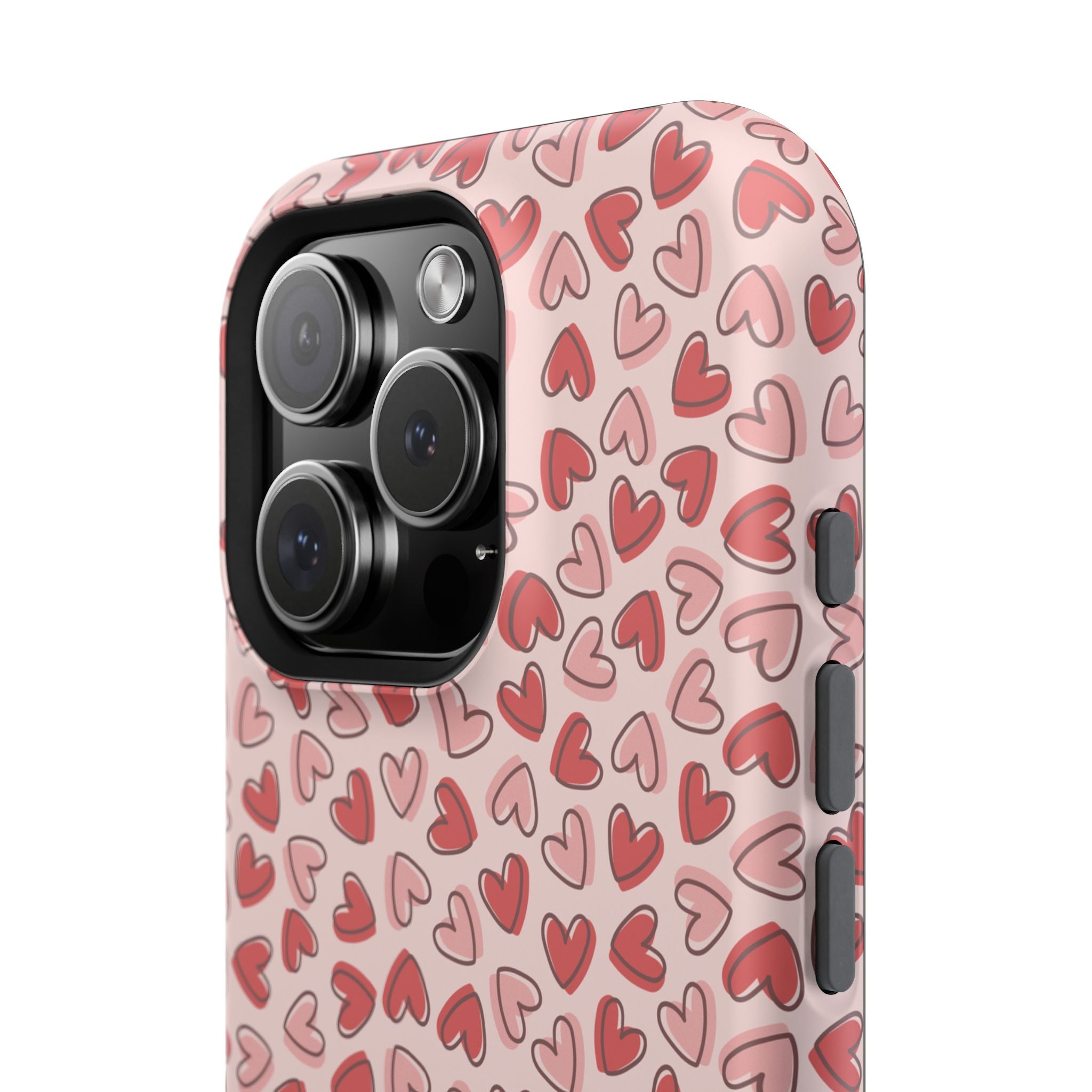 Heart Pattern Impact-Resistant Phone Case - Stylish Protection for Valentine's Day & Everyday Love