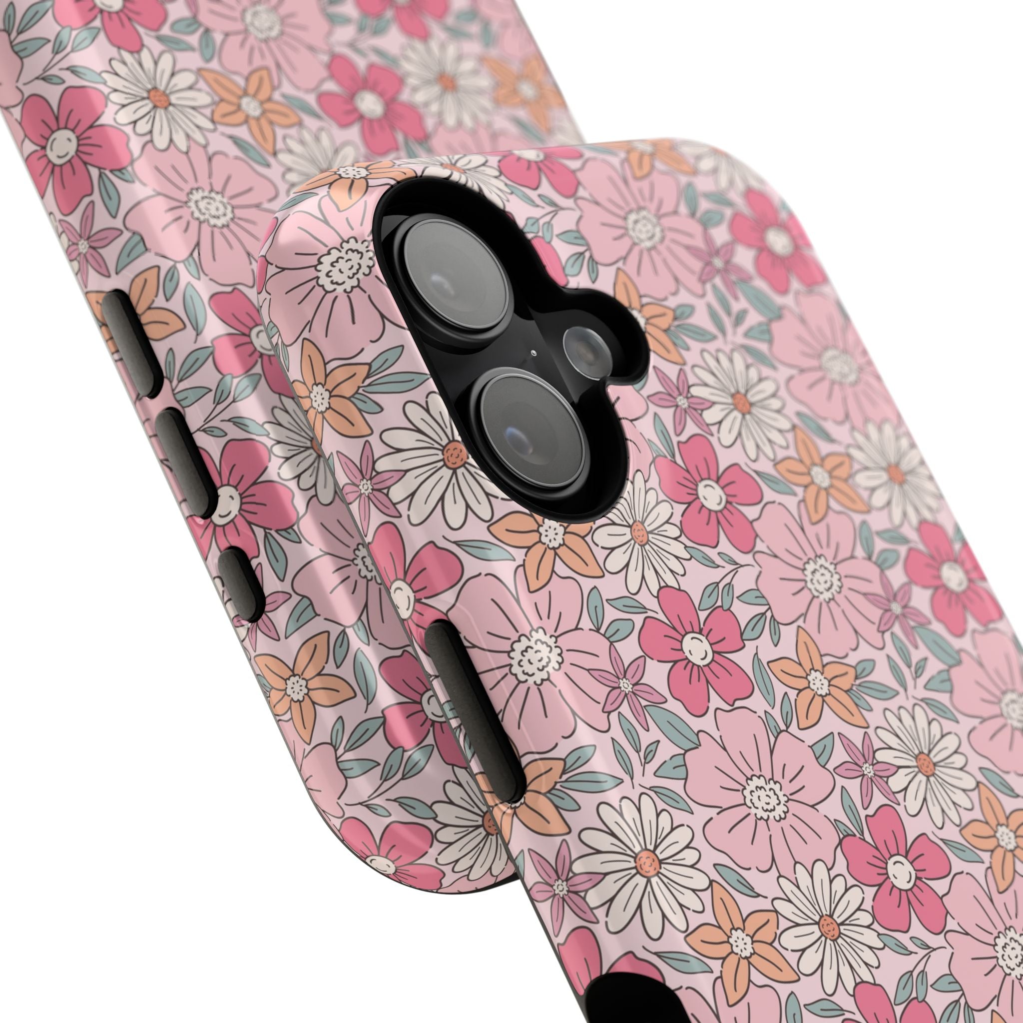 Pink Flowers Impact-Resistant Case