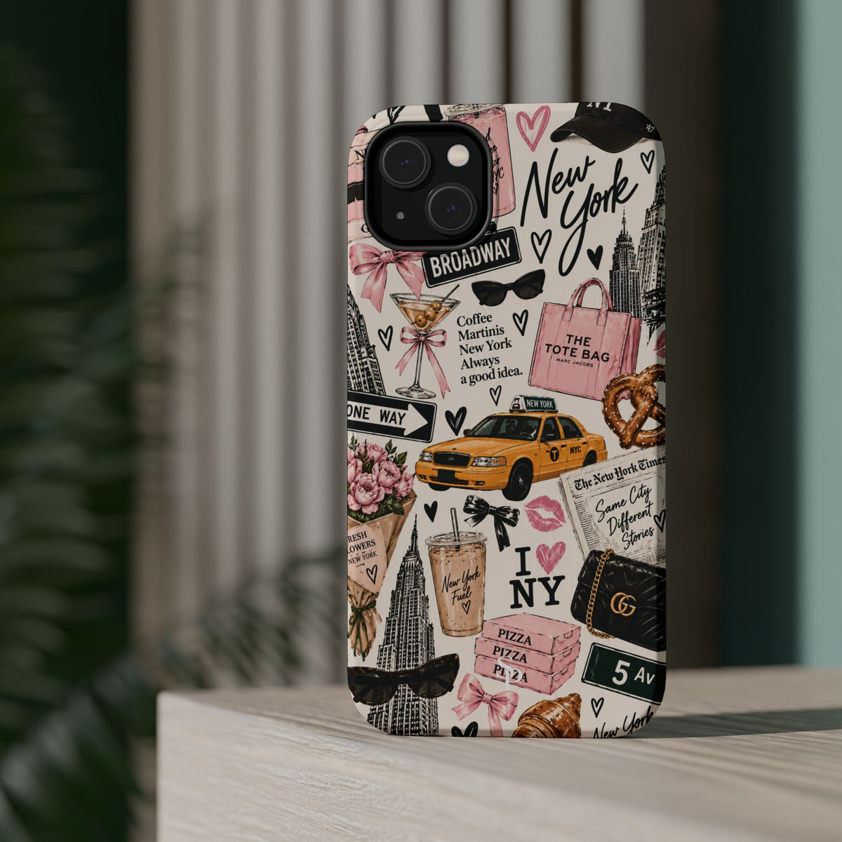 Pink New York Magnetic Phone Case
