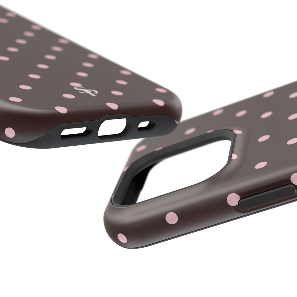 Brown Polka Dot Magnetic Impact-Resistant Phone Case
