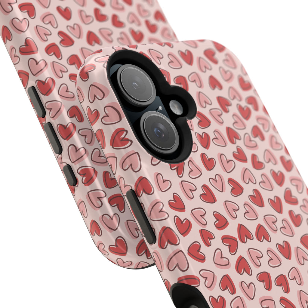 Heart Pattern Impact-Resistant Phone Case - Stylish Protection for Valentine's Day & Everyday Love