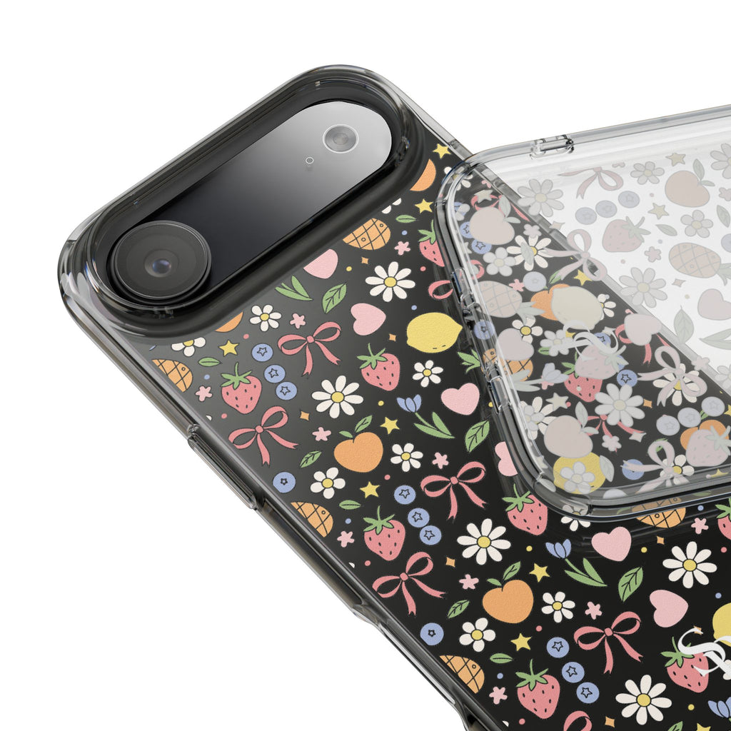 Fruit and Floral Pattern Clear Case
