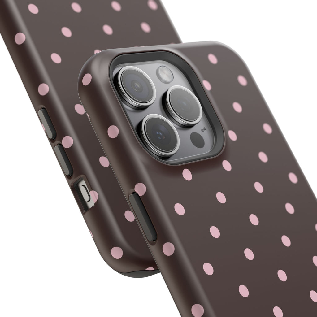 Brown Polka Dot Magnetic Impact-Resistant Phone Case