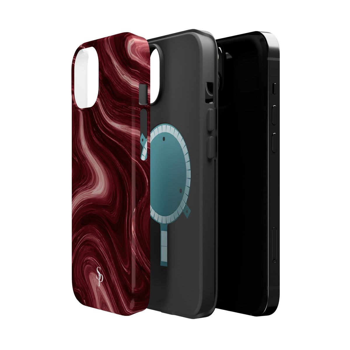 Burgundy Marble Magnetic Phone Case