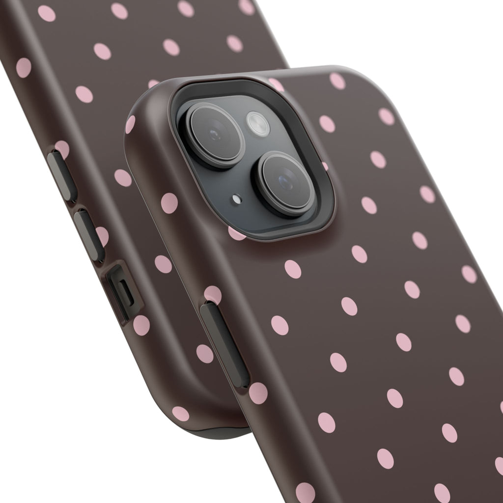 Brown Polka Dot Magnetic Impact-Resistant Phone Case