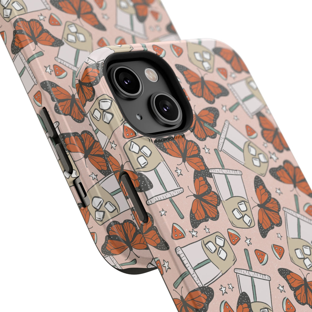 Iced Coffee & Butterfly Impact-Resistant Cases