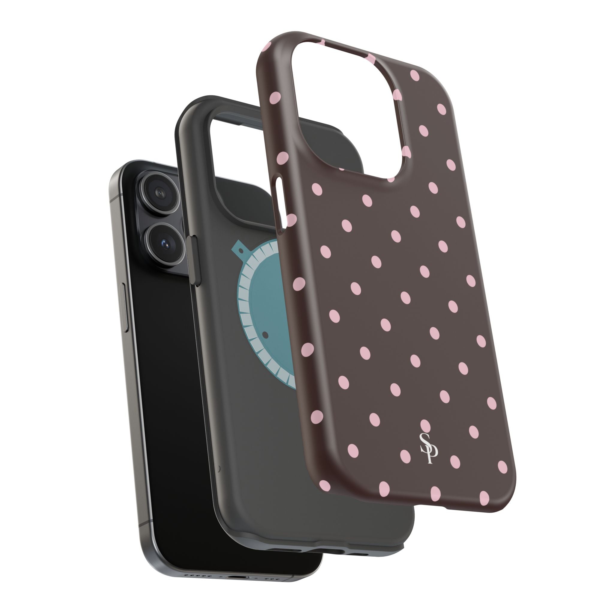 Brown Polka Dot Magnetic Impact-Resistant Phone Case