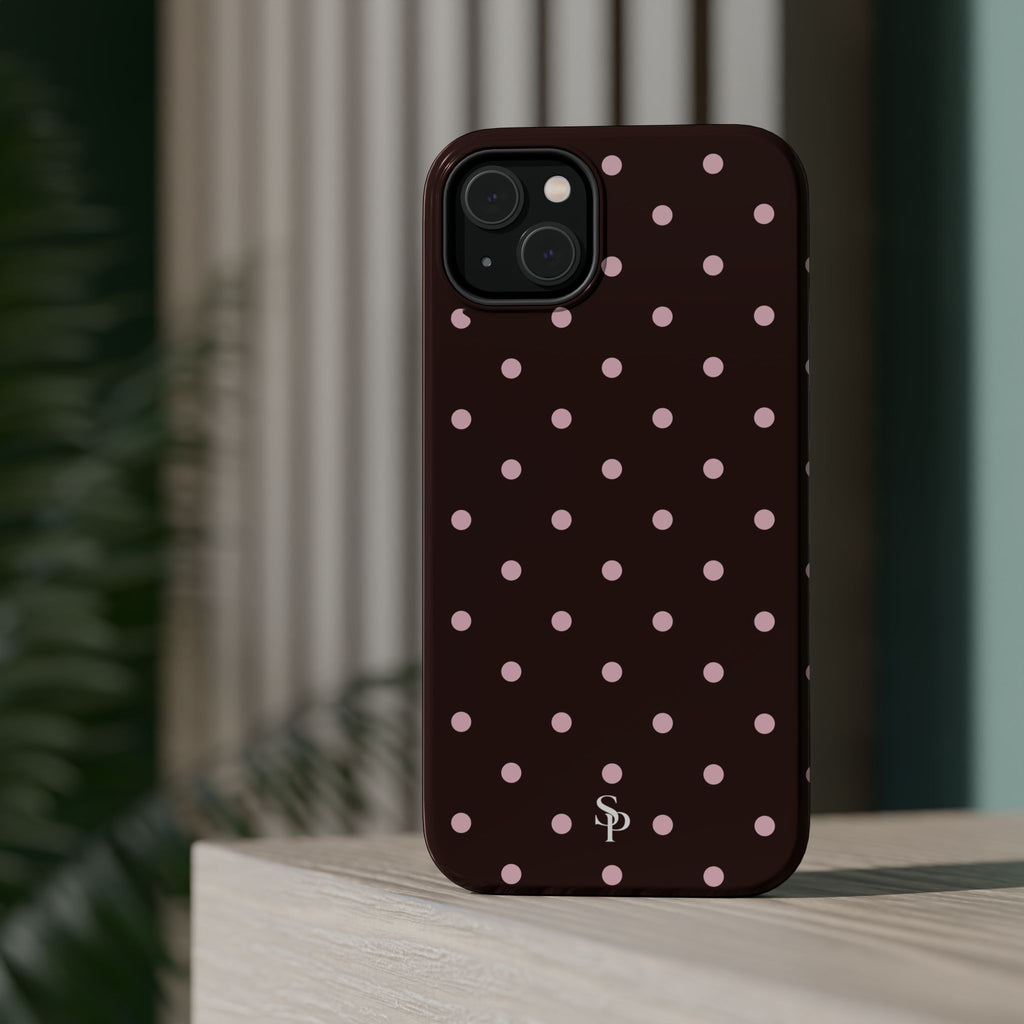 Brown Polka Dot Magnetic Impact-Resistant Phone Case