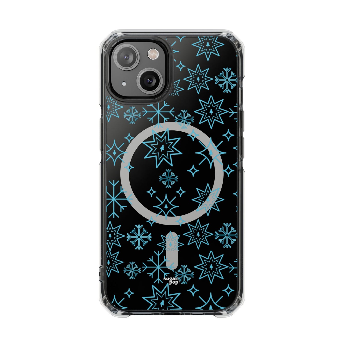 Snowflake Magnetic Clear Impact Case - Stylish & Durable iPhone Protection