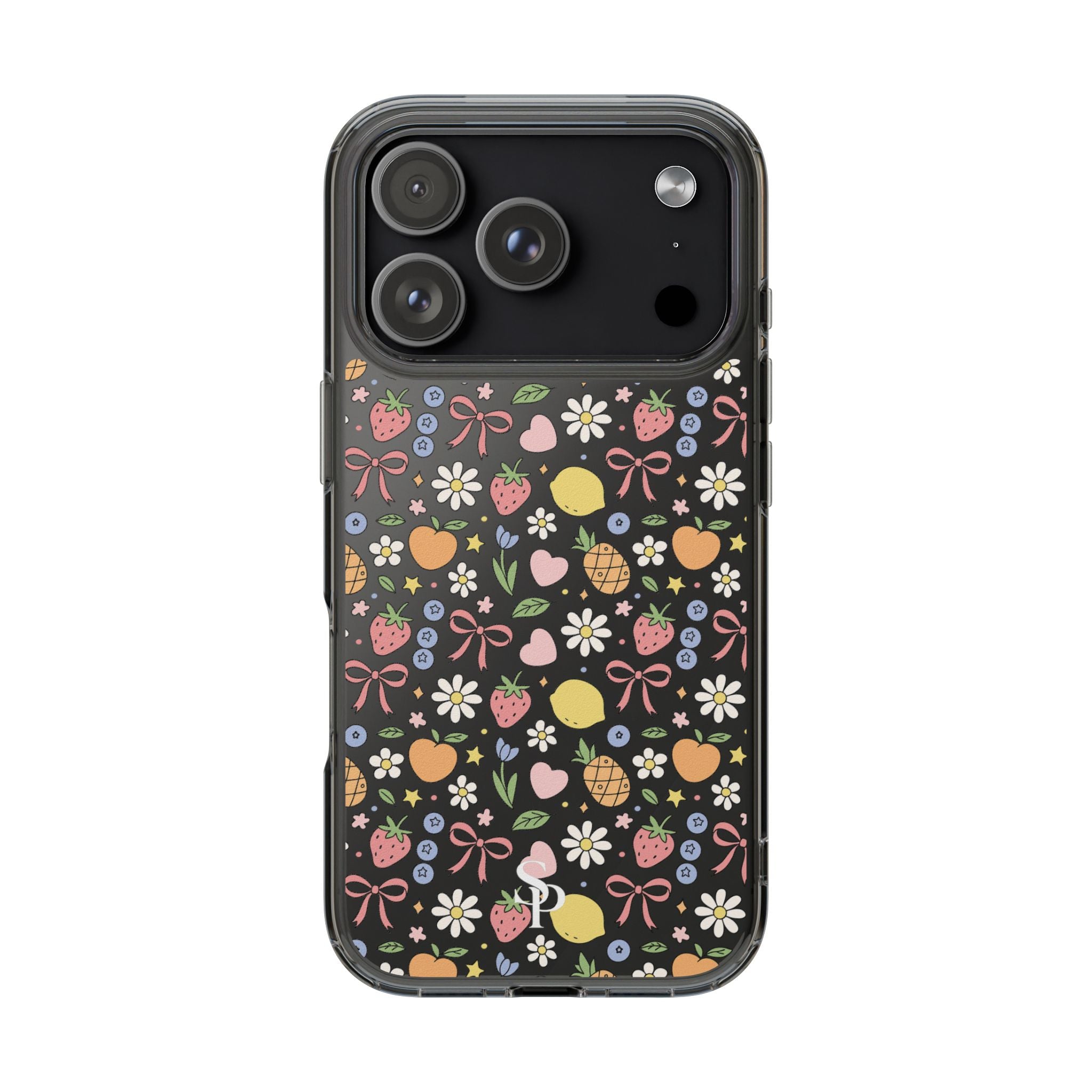 Fruit and Floral Pattern Clear Case