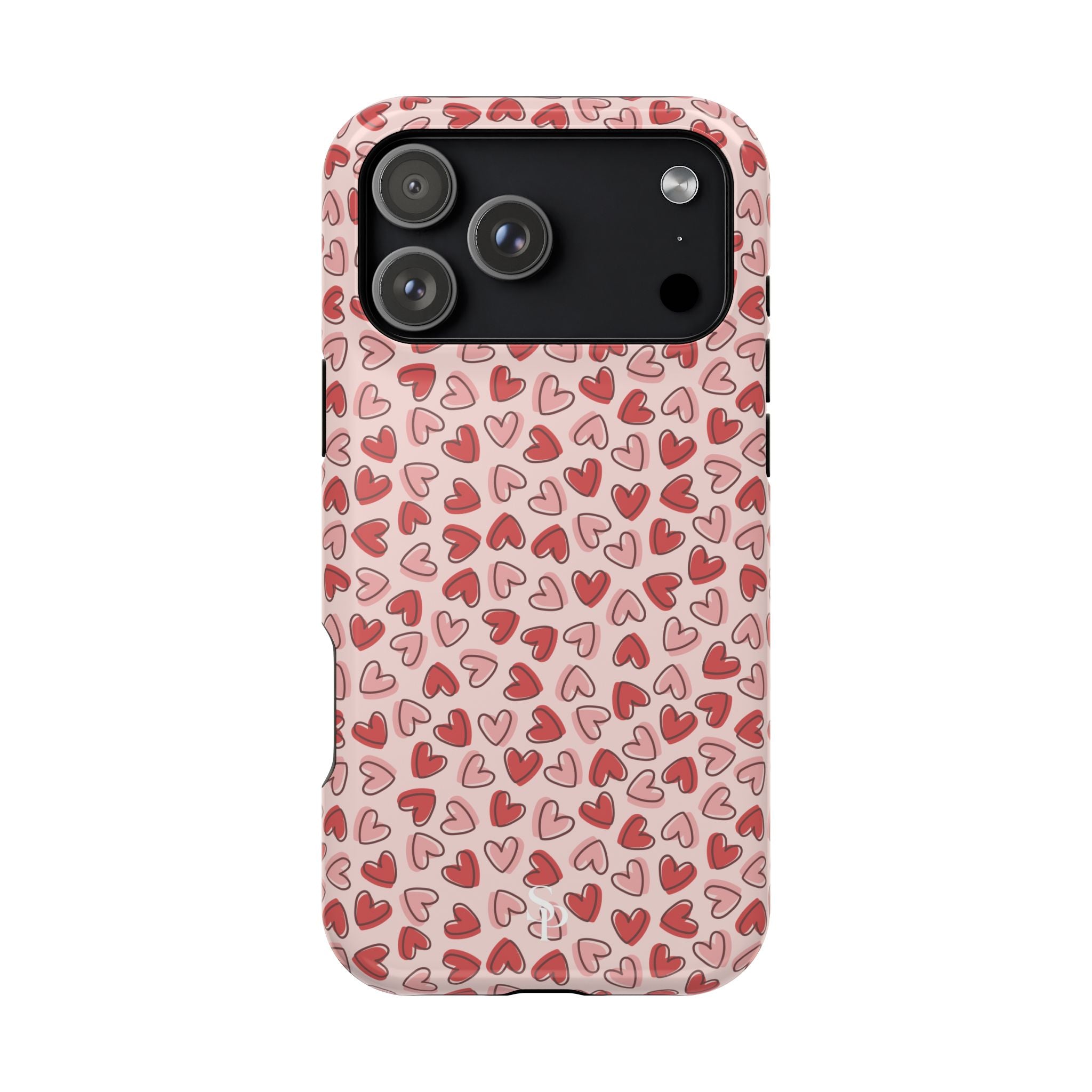 Heart Pattern Impact-Resistant Phone Case - Stylish Protection for Valentine's Day & Everyday Love