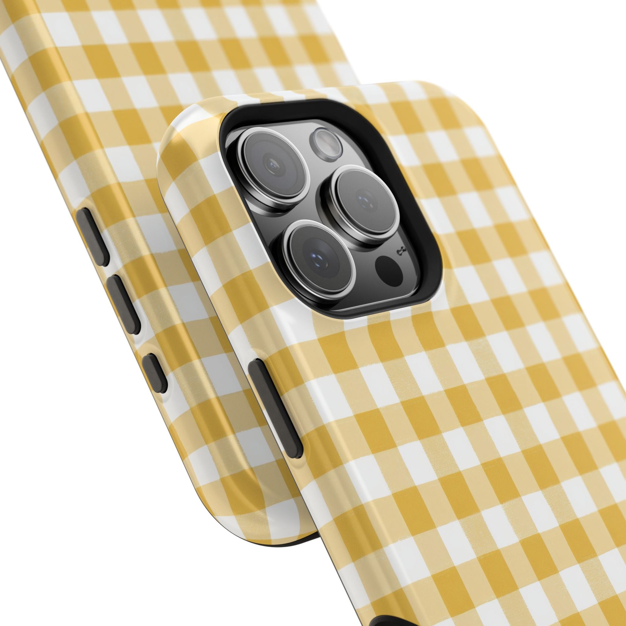 Yellow Gingham Magnetic Impact-Resistant Phone Case