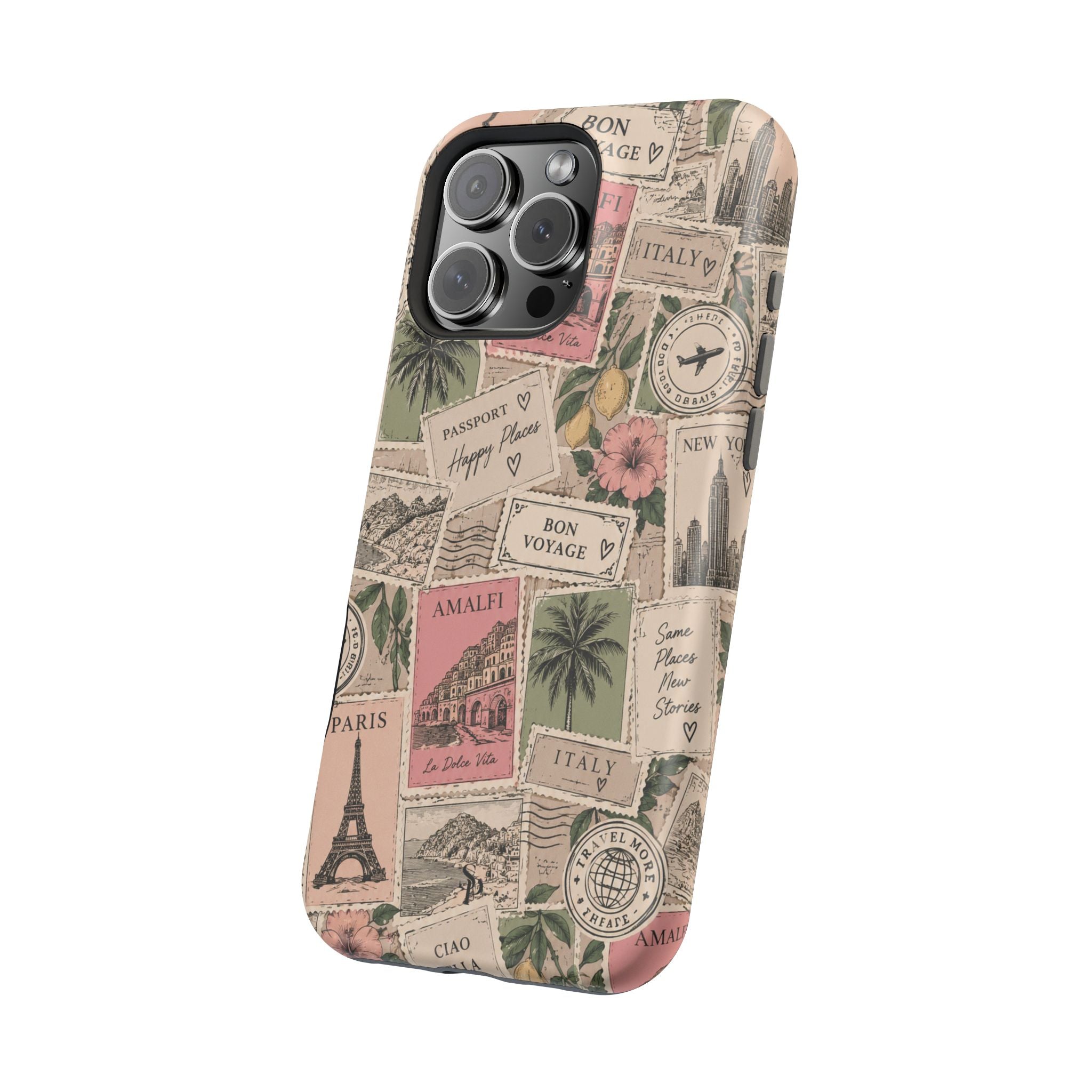 Travel Passport Stamp Magnetic Impact-Resistant Case