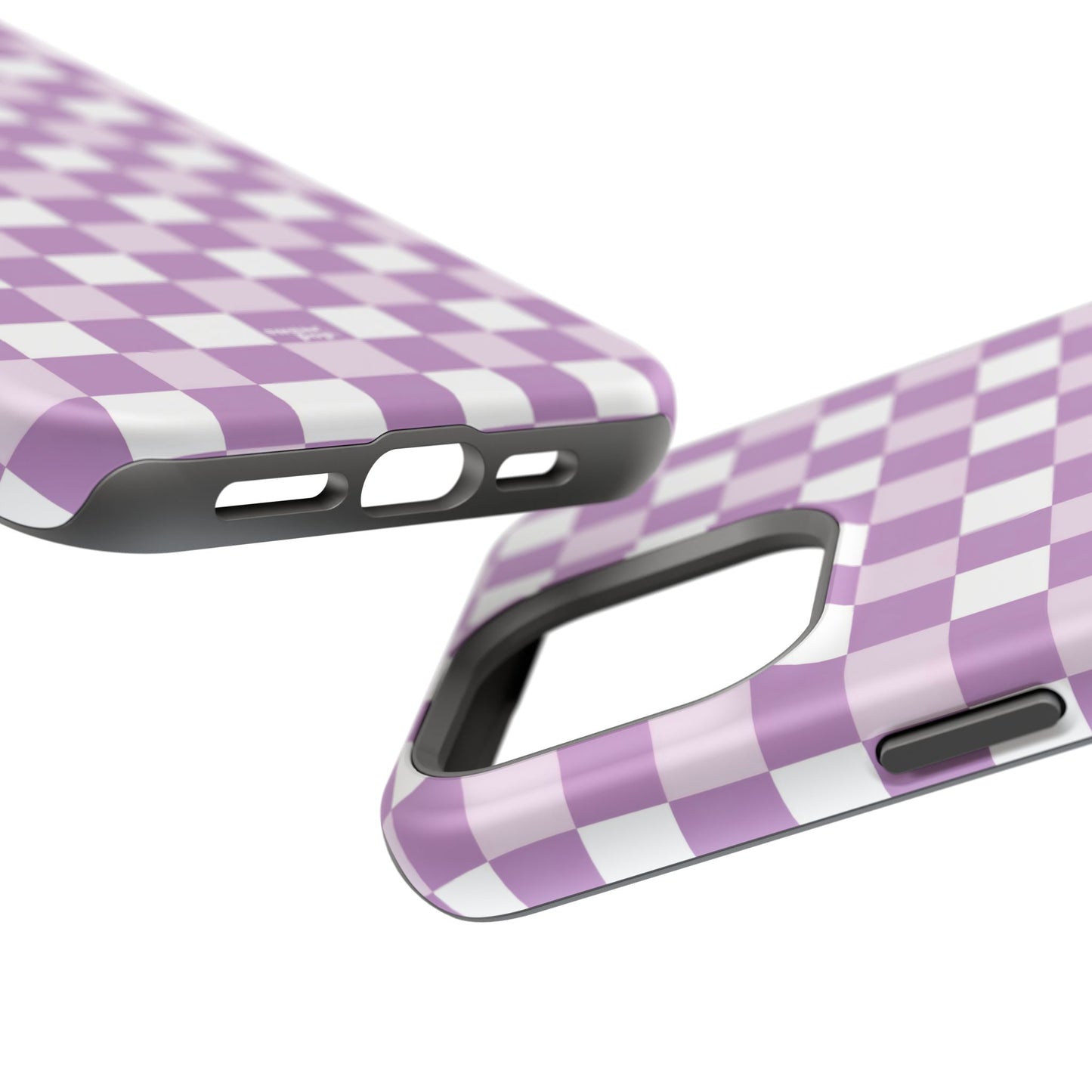 Purple Checkerboard Impact-Resistant Phone Case