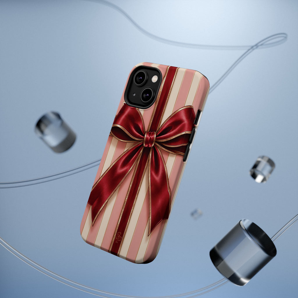 Red Bow Gift Wrap Magnetic Phone Case