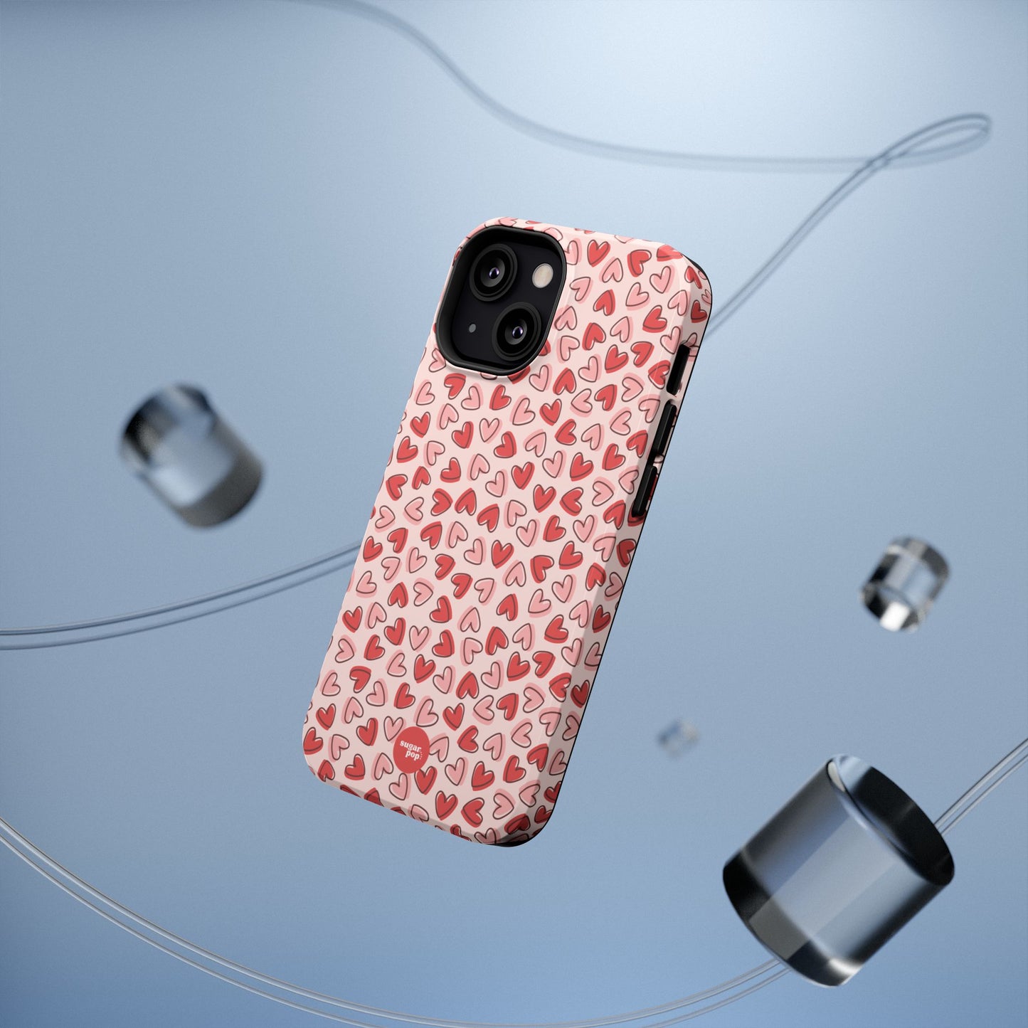 Heart Pattern Impact-Resistant Phone Case - Stylish Protection for Valentine's Day & Everyday Love