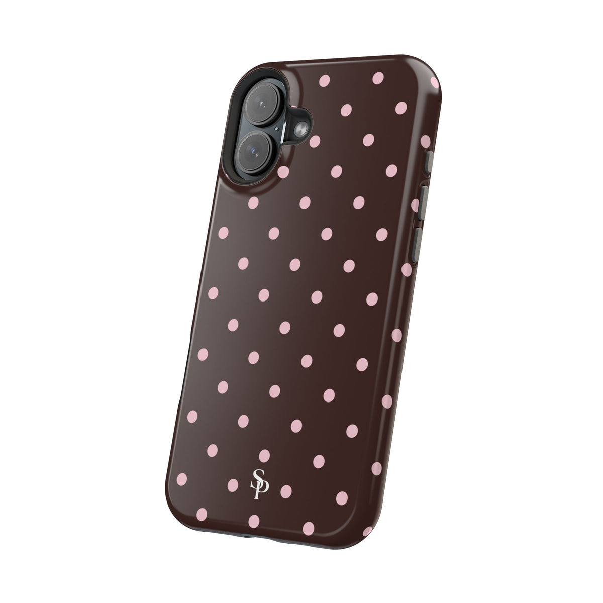 Brown Polka Dot Magnetic Impact-Resistant Phone Case