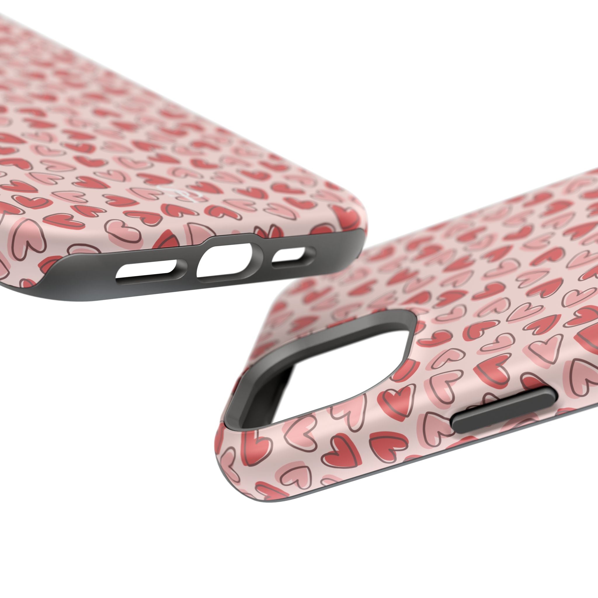 Heart Pattern Impact-Resistant Phone Case - Stylish Protection for Valentine's Day & Everyday Love