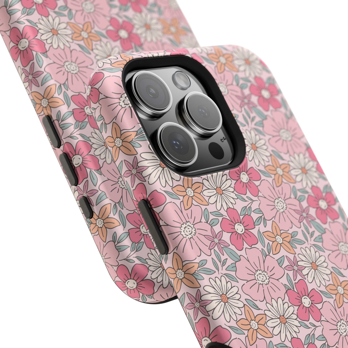 Pink Flowers Impact-Resistant Case