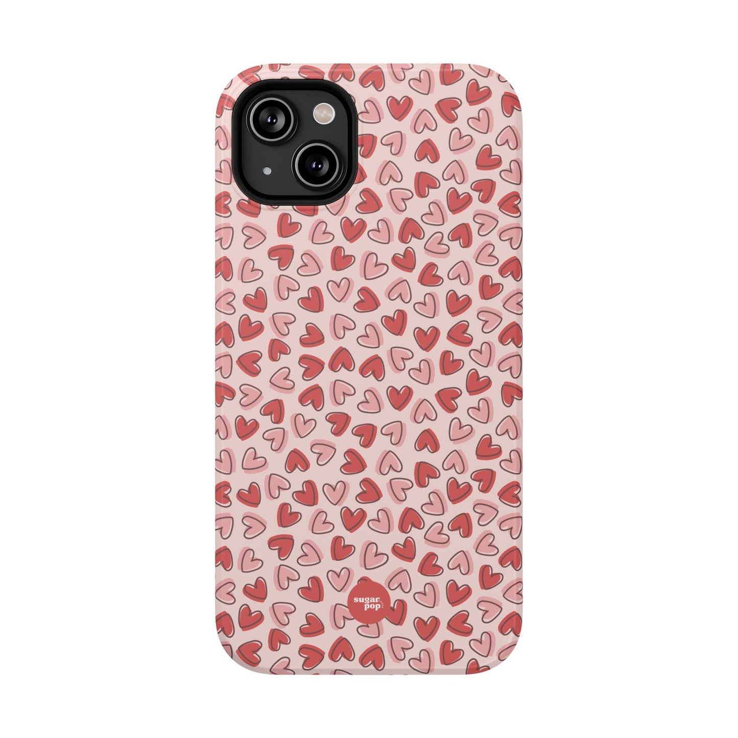 Heart Pattern Impact-Resistant Phone Case - Stylish Protection for Valentine's Day & Everyday Love