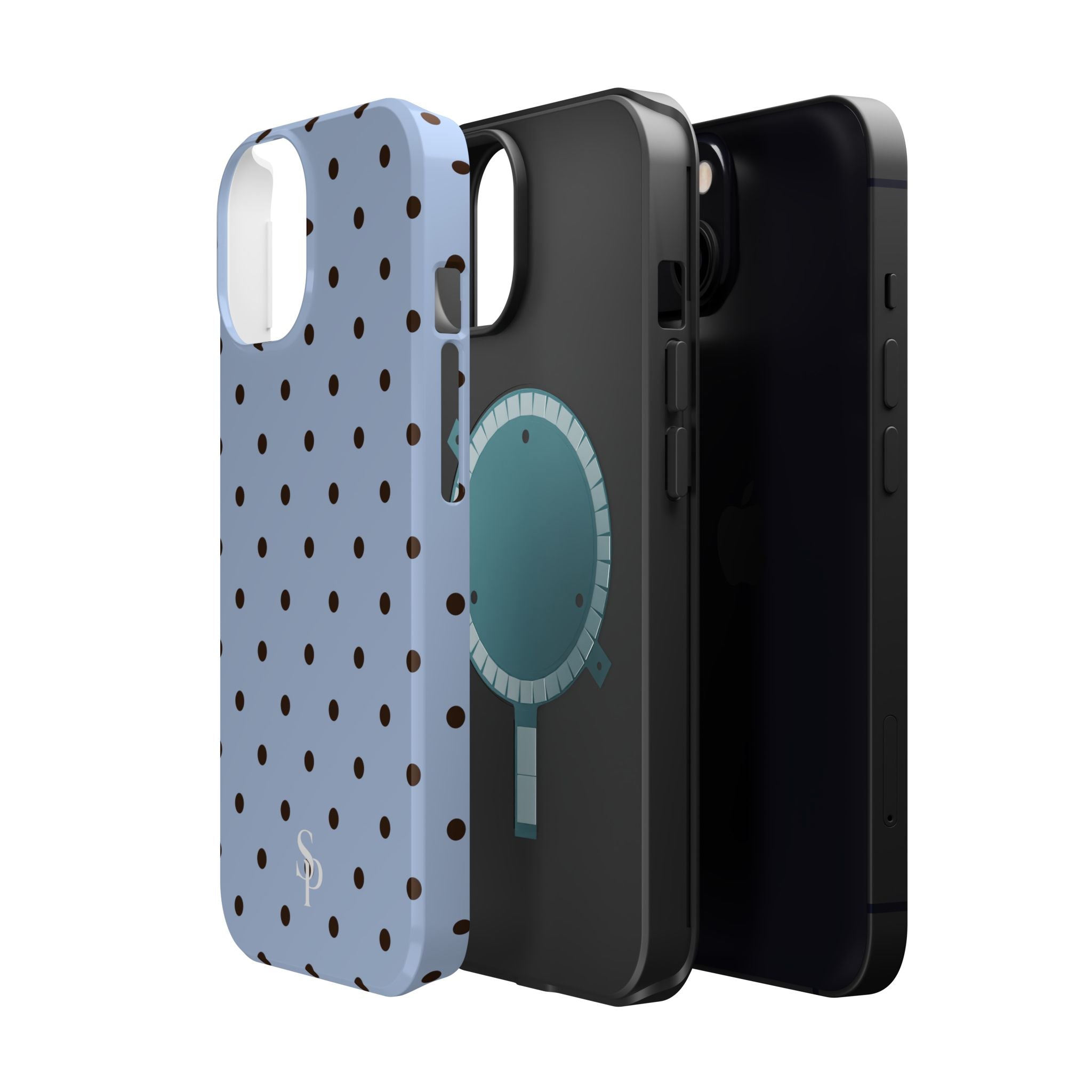 Blue Polka Dot Magnetic Impact Phone Case