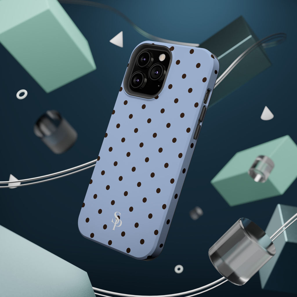Blue Polka Dot Magnetic Impact Phone Case