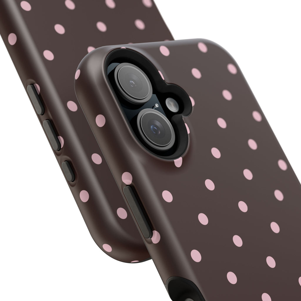 Brown Polka Dot Magnetic Impact-Resistant Phone Case
