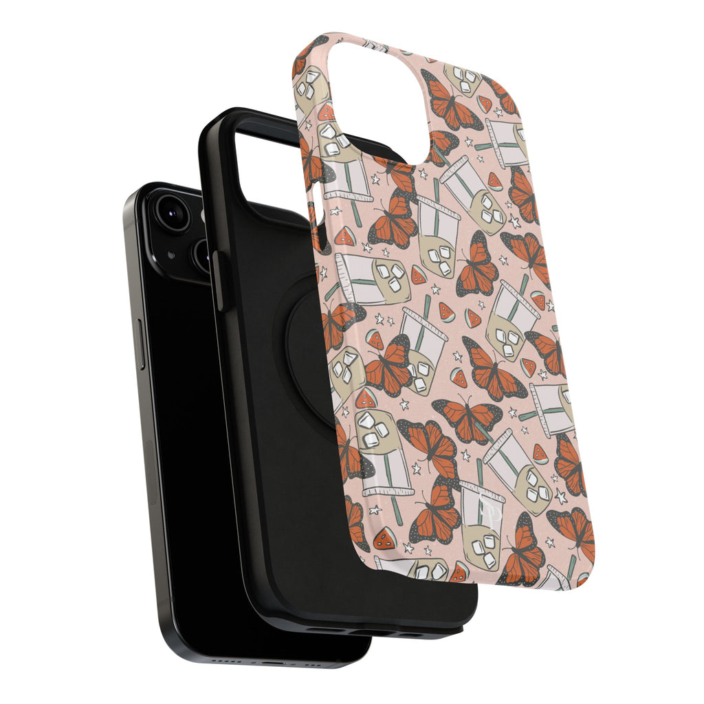 Iced Coffee & Butterfly Impact-Resistant Cases