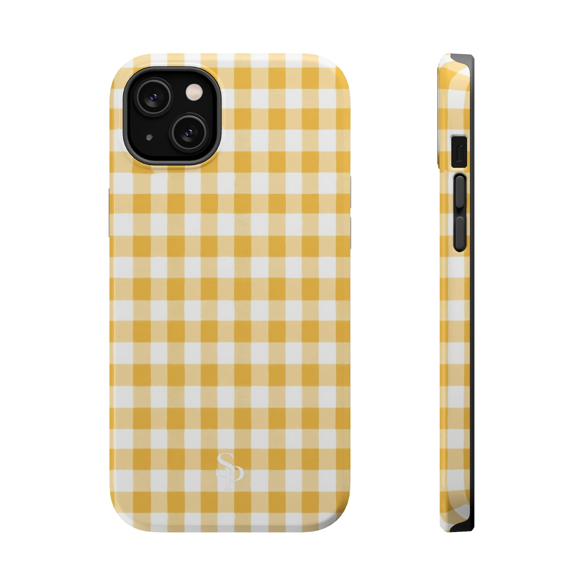 Yellow Gingham Magnetic Impact-Resistant Phone Case