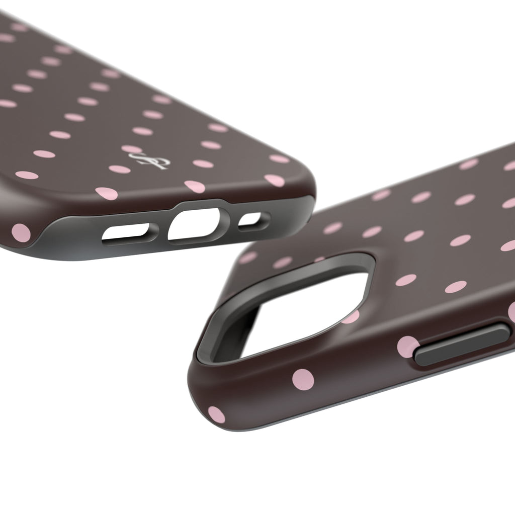 Brown Polka Dot Magnetic Impact-Resistant Phone Case